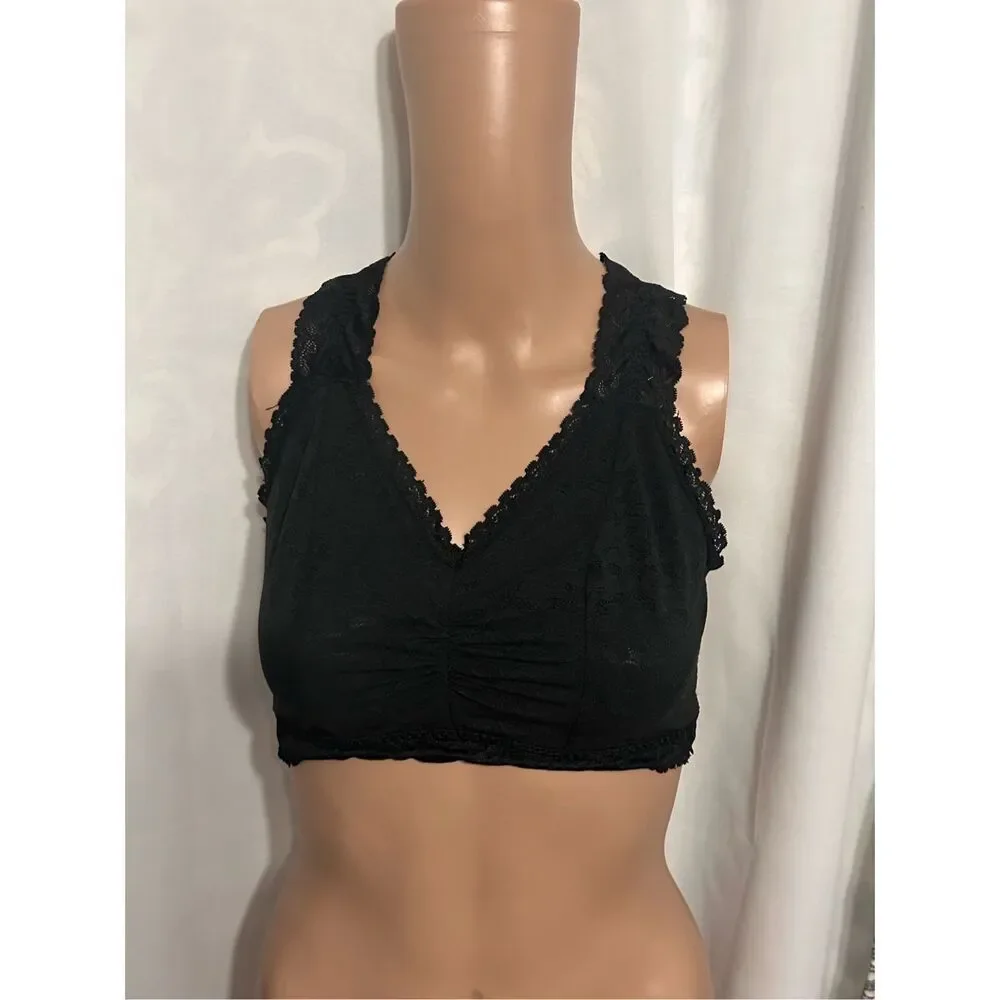 Nice Cacique Size 14/16 Black Lace Bralette Without Padding GOOD CONDITION